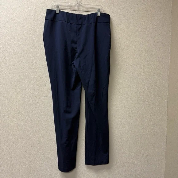 Investments Navy Stretch Dress Pants 14L Wide Leg Career Office Chic - Picture 5 of 9